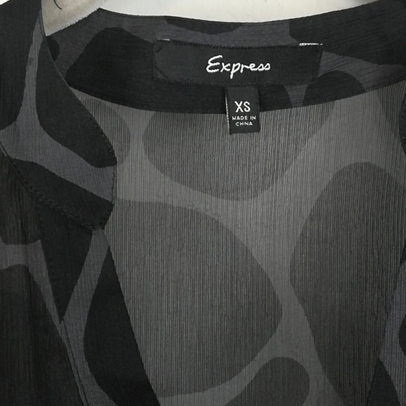 Express black and gray sheer blouse - Picture 5 of 6